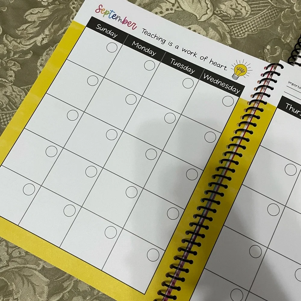 12 month teacher planner pack
